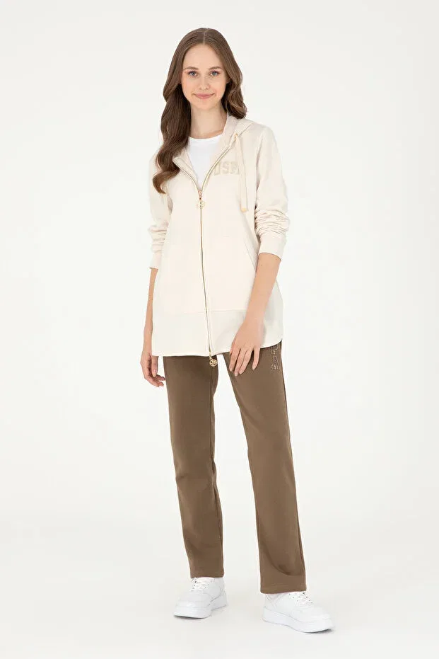 Женские свитшот с капюшоном U.S. Polo Assn., Nude Color — фото 4