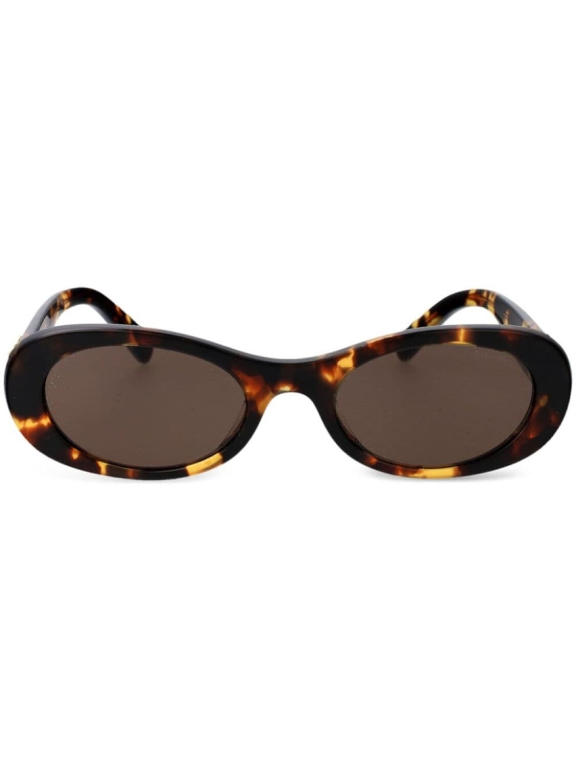

Солнцезащитные очки в овальной оправе Miu Miu Eyewear, коричневый