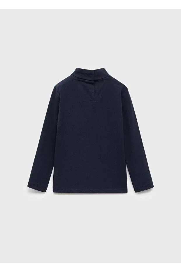 Детская футболка с длинным рукавом Mango Baby, Navy Blue — фото 2