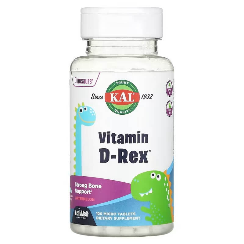

Витамин D-Rex KAL Dinosaurs арбузный вкус, 120 микротаблеток