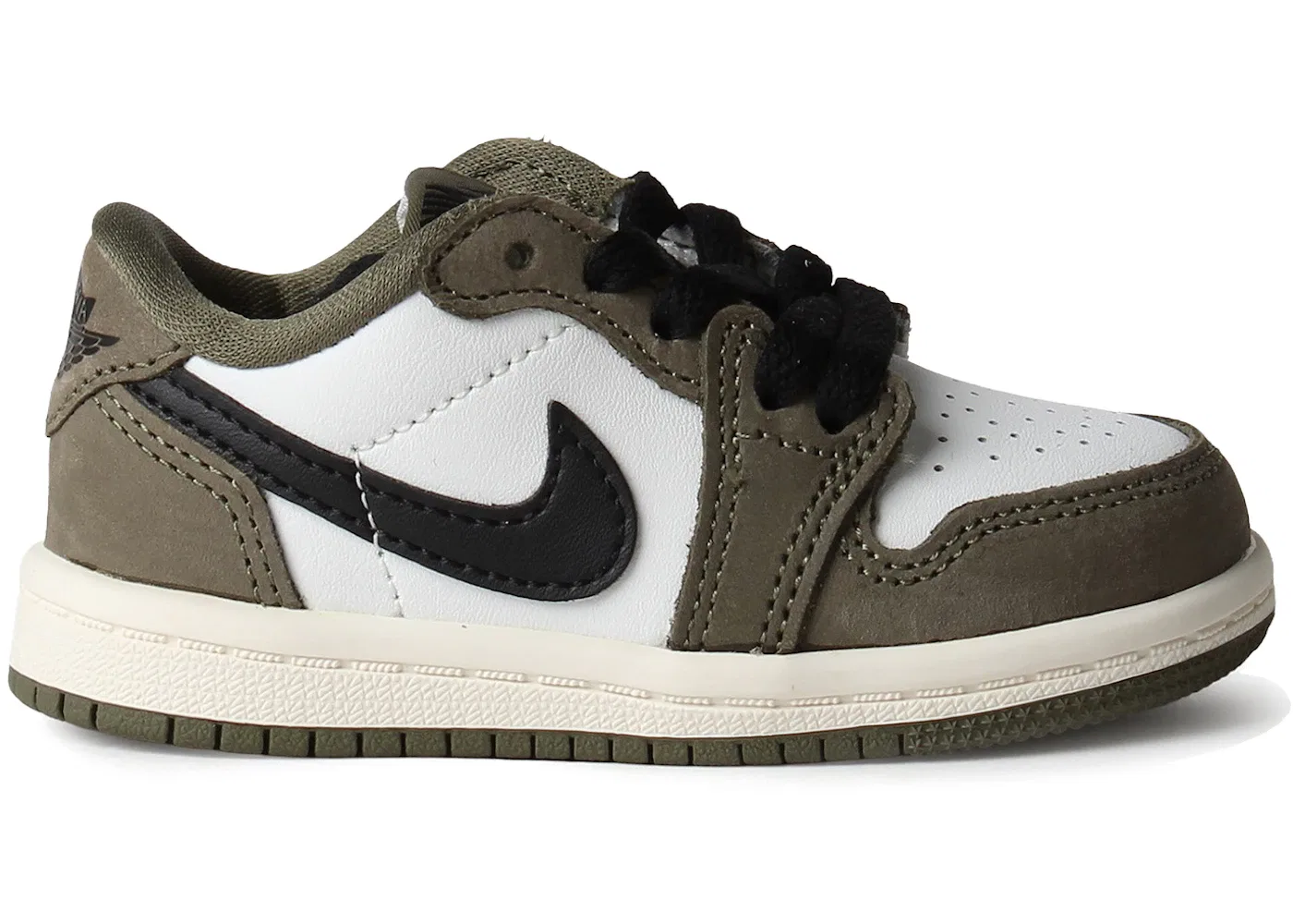 Детские кроссовки с низким профилем Jordan 1 Retro Low OG Medium Olive Jordan, Medium Olive/Summit White/Sail/Black