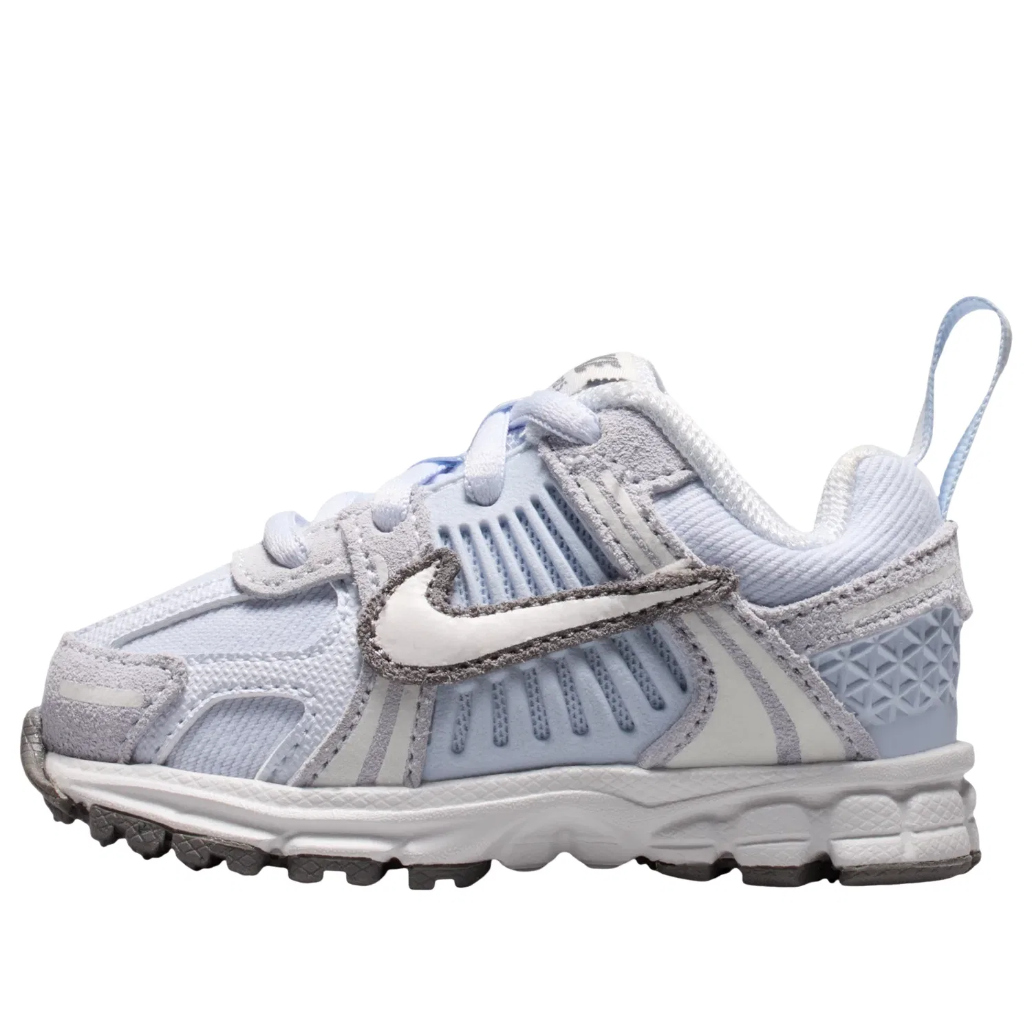 Детские кроссовки для малышей с шнуровкой Nike Air Zoom Vomero 5 Football Grey Pencil Point, синий