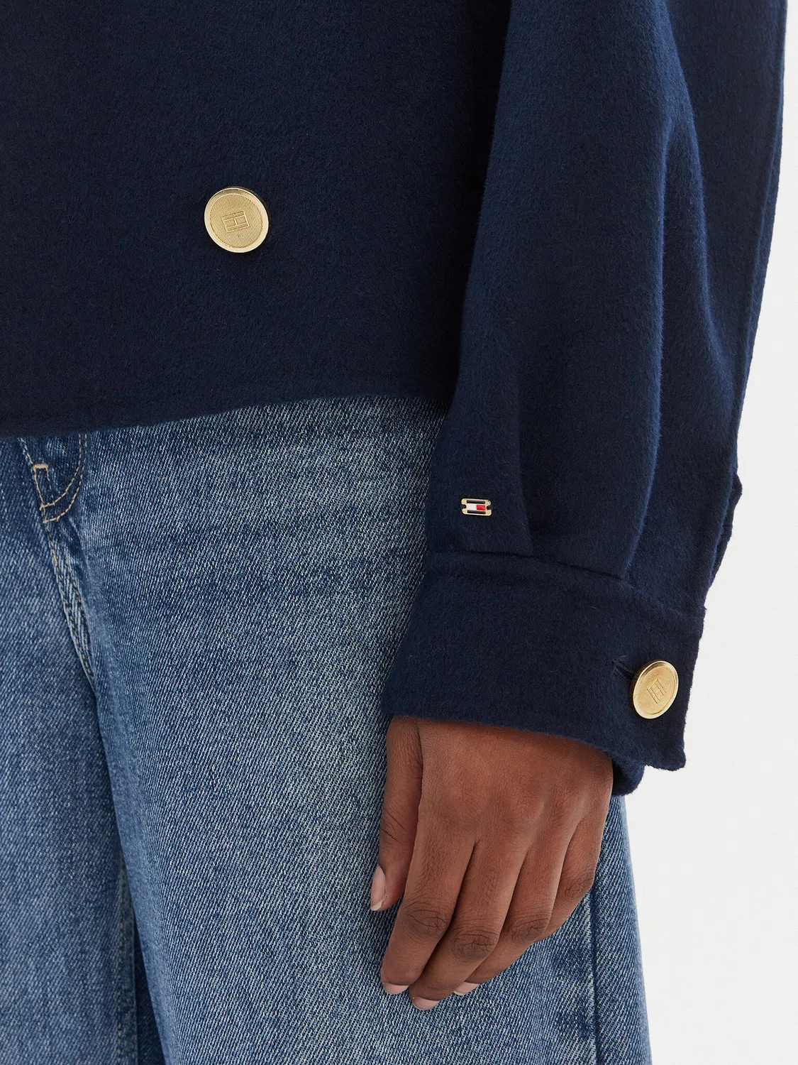 Женская демисезонная куртка свободного кроя Tommy Hilfiger, темно-синий — фото 4