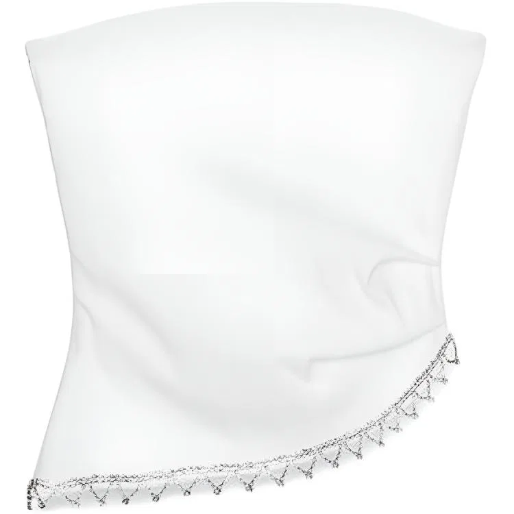 Женский топ без бретелек Strapless, ZARA, Ecru