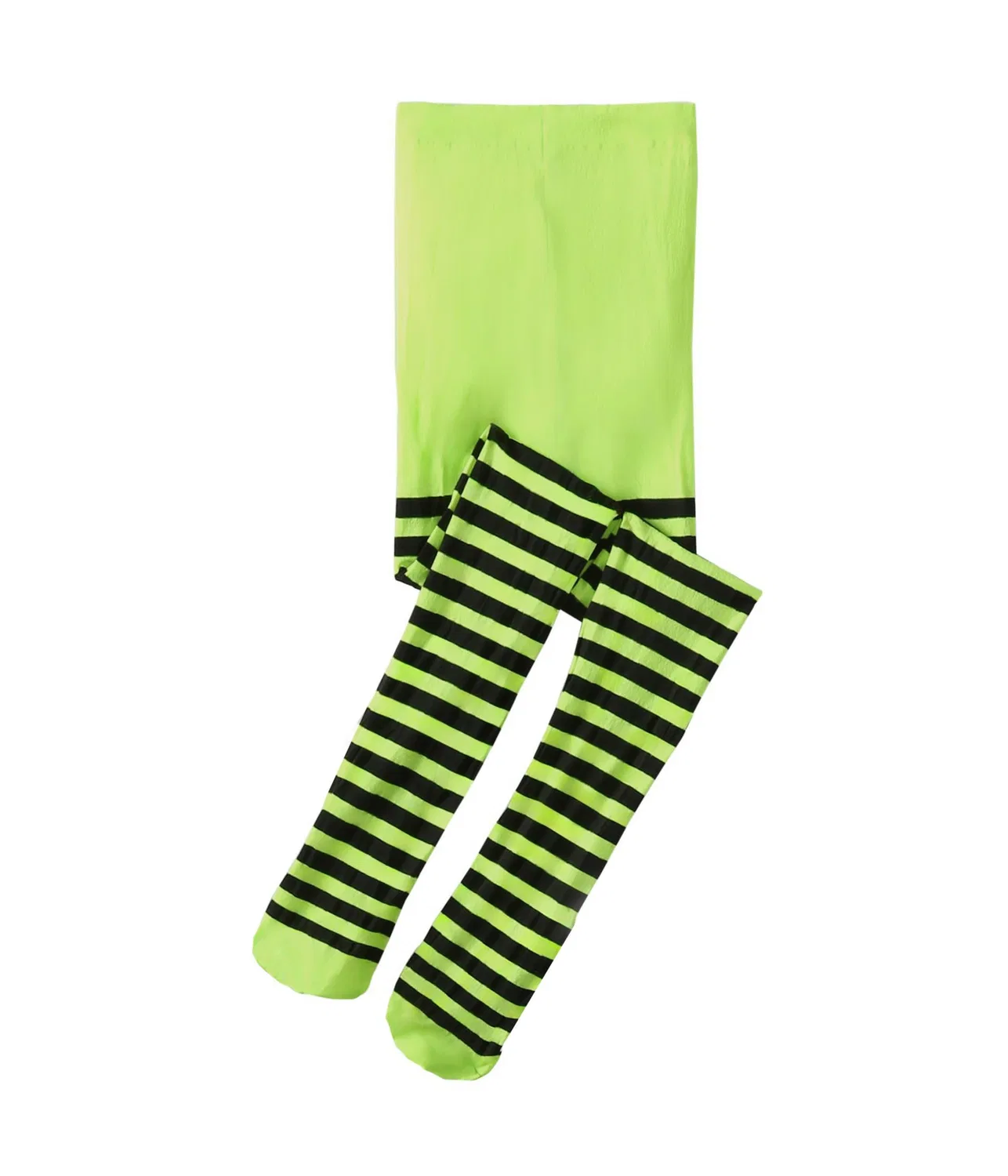 Колготки в полоску (для малышей, маленьких и больших детей) Striped Tights (Toddler/Little Kid/Big Kid) Jefferies Socks, Lime/Black