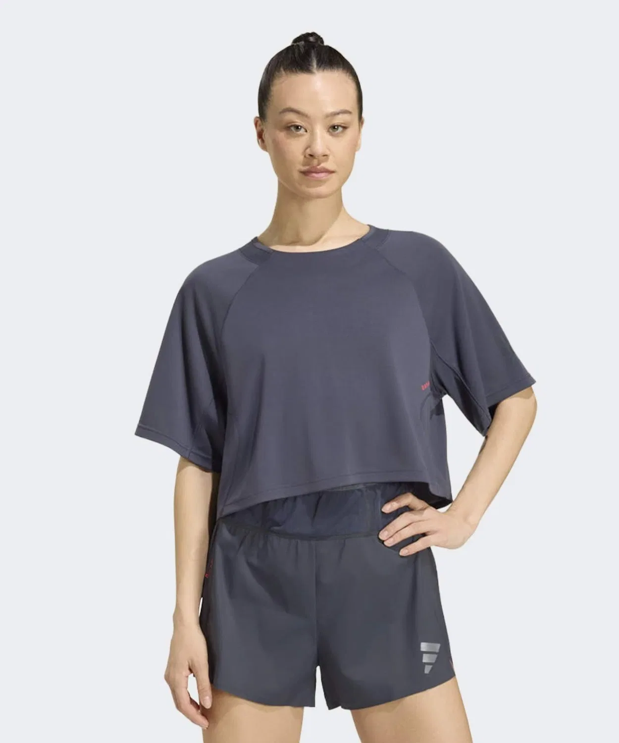 Женская футболка с коротким рукавом свободного кроя Adidas, Grey