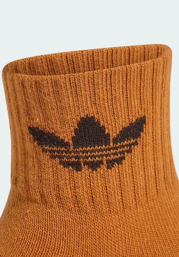 Носки средней длины, 3 пары, унисекс, для детей Adidas Originals, оранжевый/хаки — фото 3