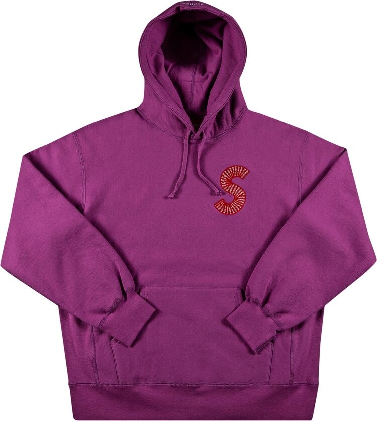 

Толстовка Supreme S Logo Hooded Sweatshirt 'Bright Purple', фиолетовый