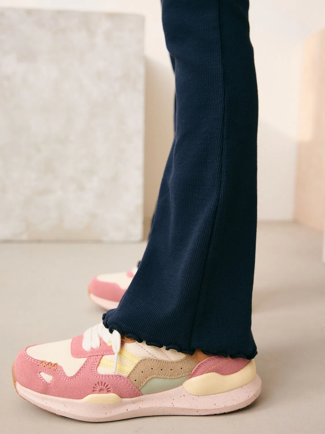 Леггинсы Rib Flare Leggings Next, темно-синий — фото 3