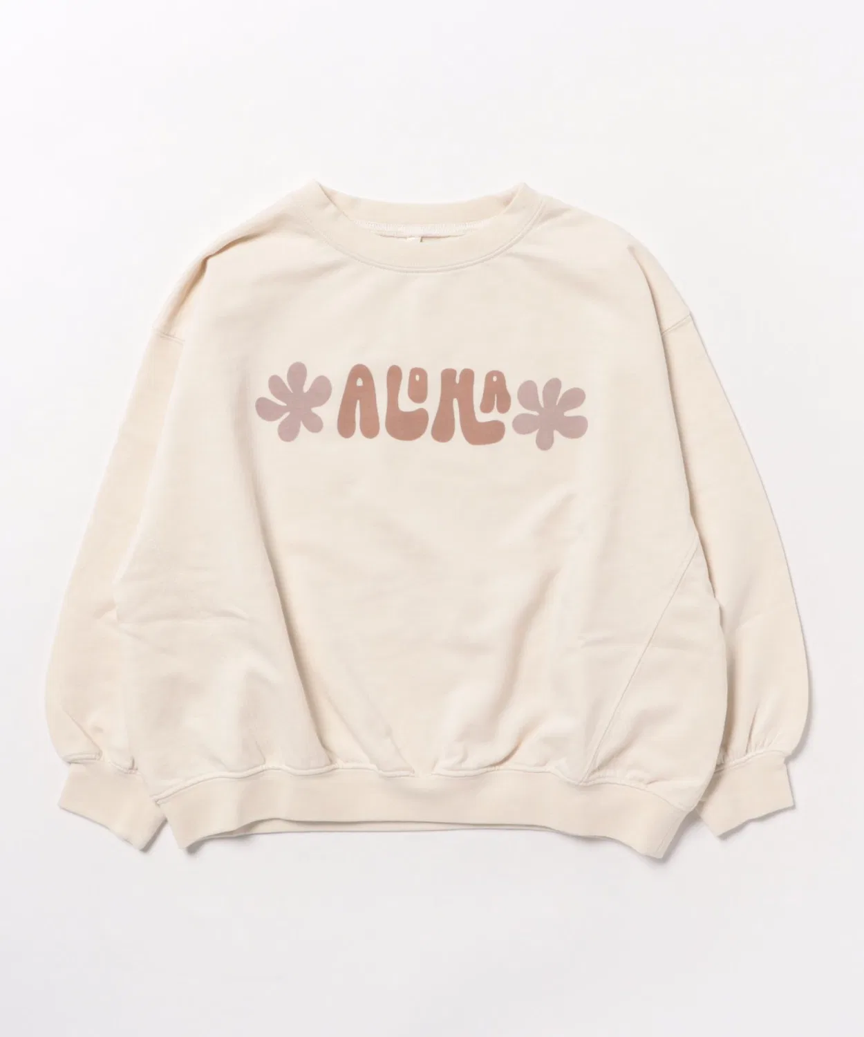 Детский свитшот оверсайз с принтом Aloha Rylee + Cru, Natural