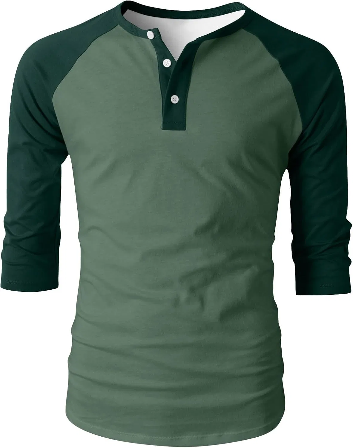Мужская футболка с длинным рукавом цвет-блок, Active Shirts & Tees, Green — фото 3