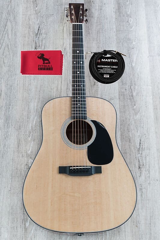 

Акустическая электрогитара Martin Guitars D-12E, верхняя дека из ели с сумкой, кабель и ткань 11D12E