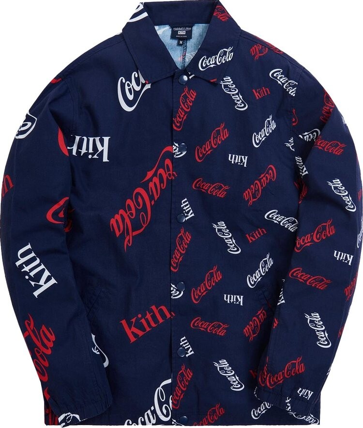 

Куртка Kith x Coca-Cola x Mitchell & Ness Coke Coaches Jacket 'Navy', синий