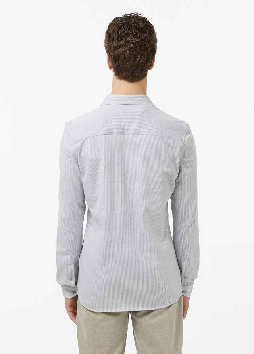 Рубашка slim fit Lacoste, серый — фото 3