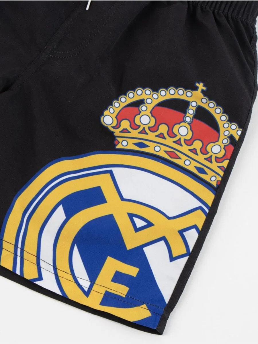 Плавки Cerda Board Shorts 'Real Madrid Swim Shorts with Logo Print - Black' черного цвета — фото 4