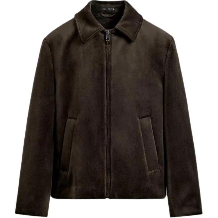 Мужское демисезонное пальто Chocolate ZARA, Chocolate