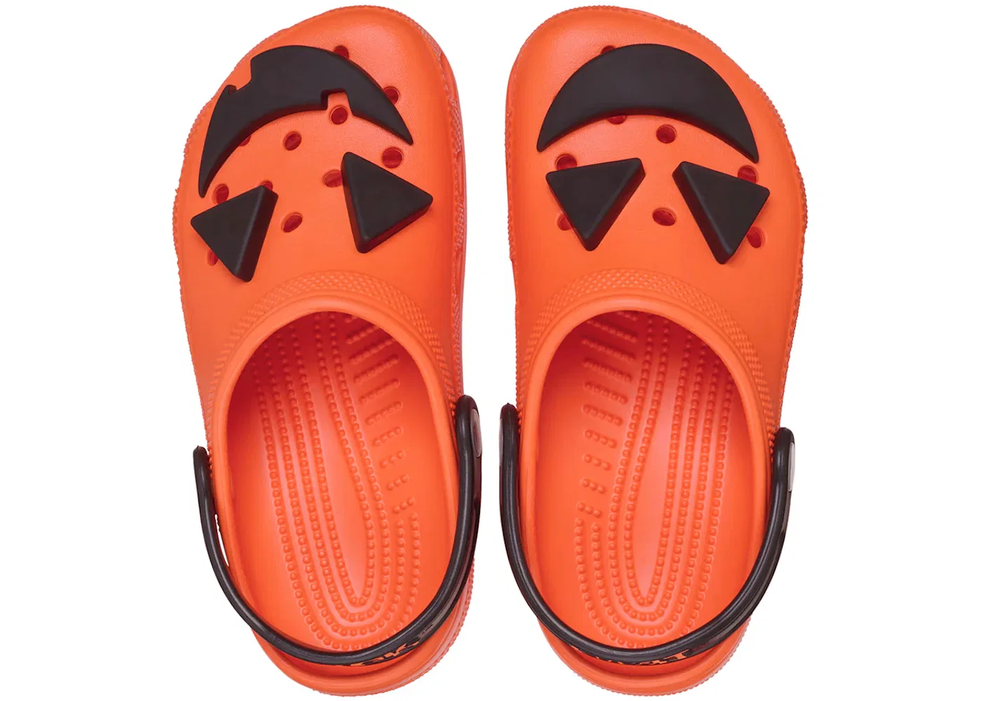 Детские сабо-клоги с принтом Jack O' Lantern Crocs, Orange Coral — фото 2