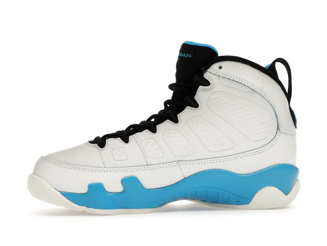 Детские кроссовки для мальчиков с принтом Jordan 9 Retro Jordan, Summit White/Black/Dark Powder Blue — фото 3