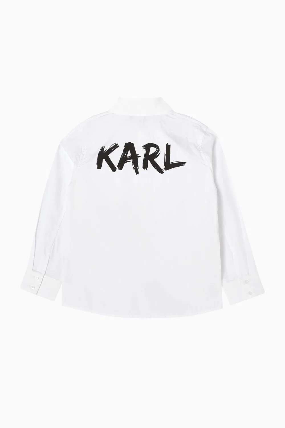 Рубашка хлопковая с логотипом Karl Lagerfeld Kids — фото 2