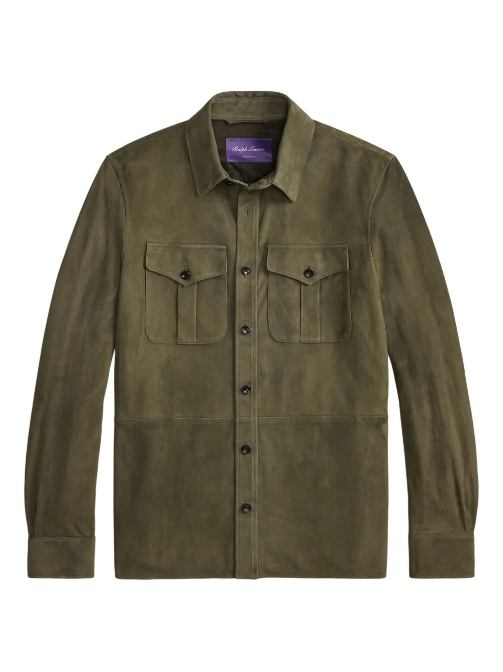 

Замшевая рубашка-куртка на пуговицах Ralph Lauren Purple Label, зеленый