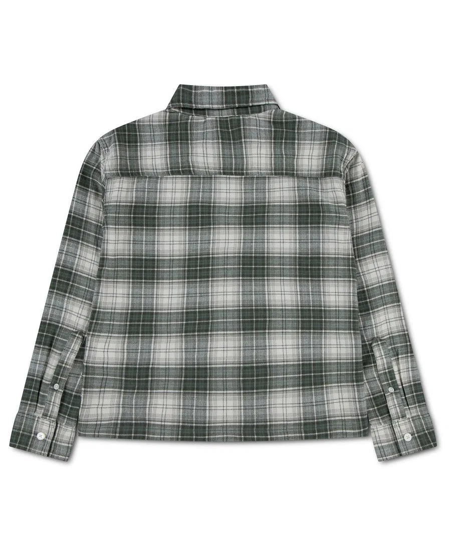 Фланелевая рубашка с длинным рукавом Coastal Local Flannel Plaid abercrombie kids, Laurel Wreath — фото 2