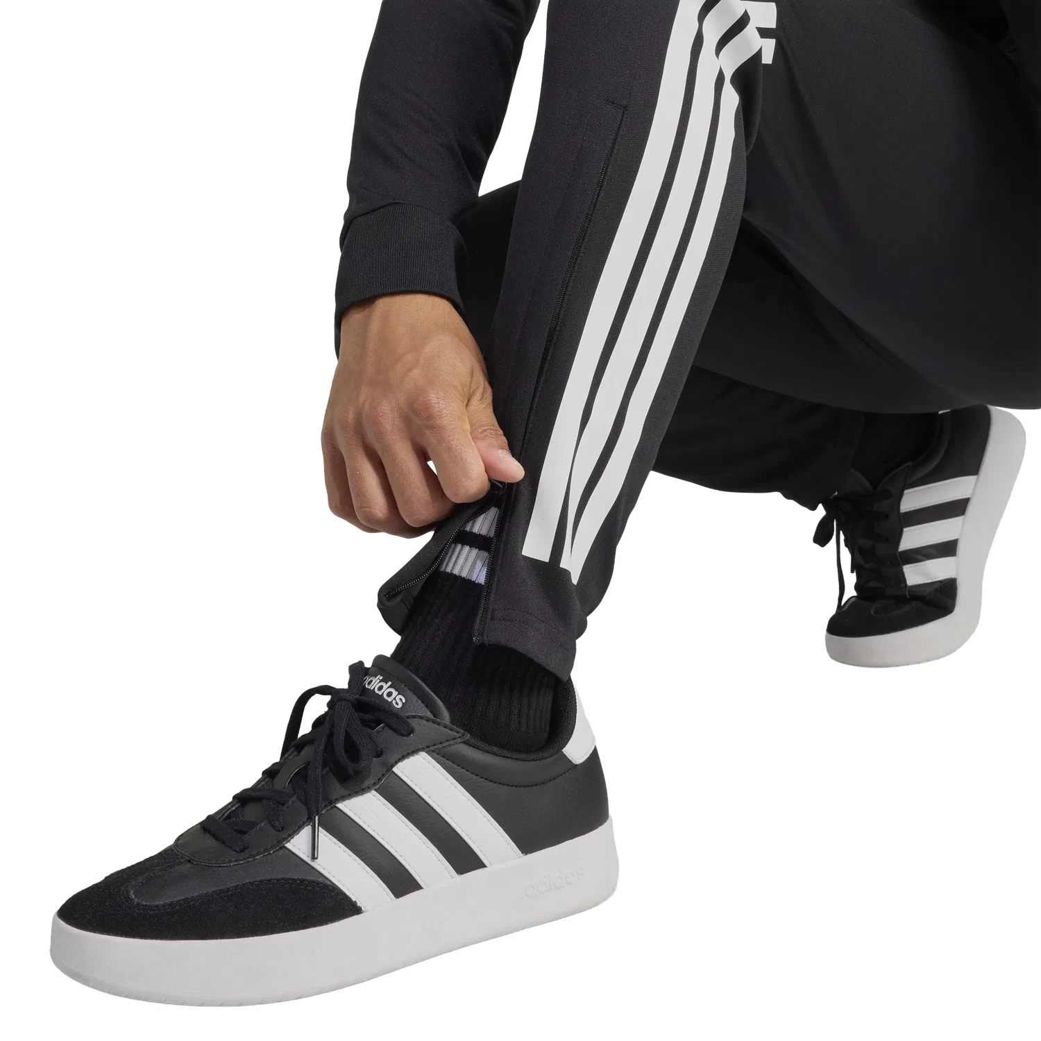Мужские спортивные штаны с карманами Adidas, черный — фото 4