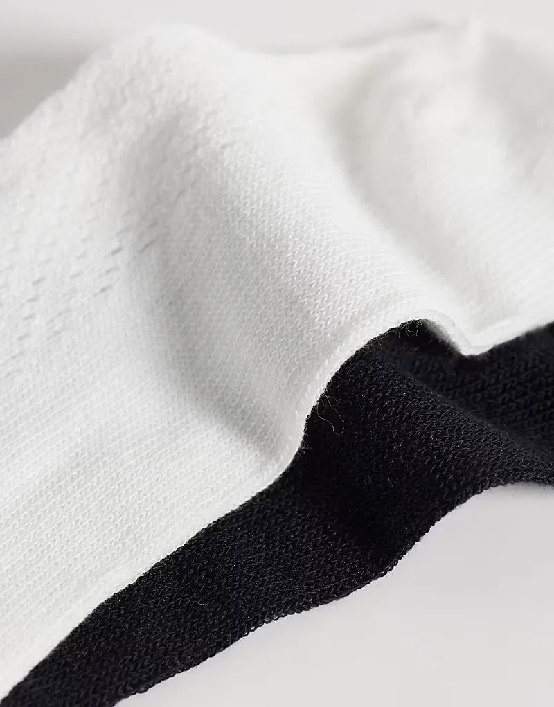 Носки вязаные крючком 2 шт Adidas Originals, черный/нежно-белый — фото 3