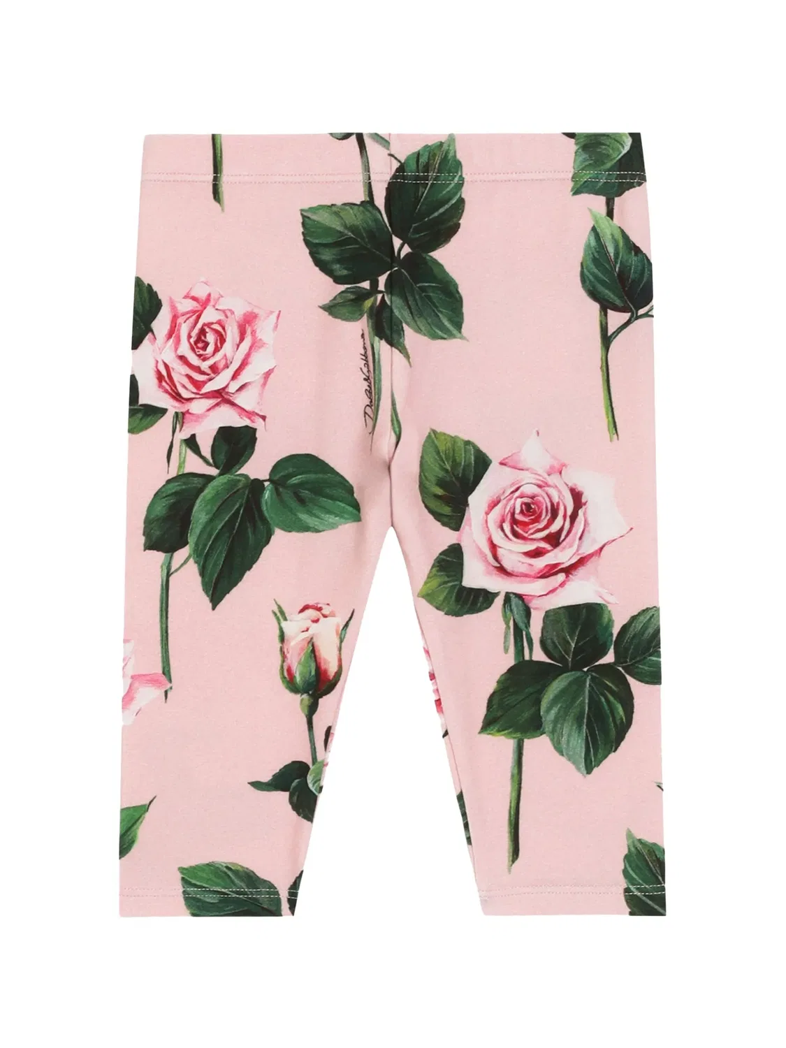 Dolce & Gabbana Детские леггинсы с розовым принтом