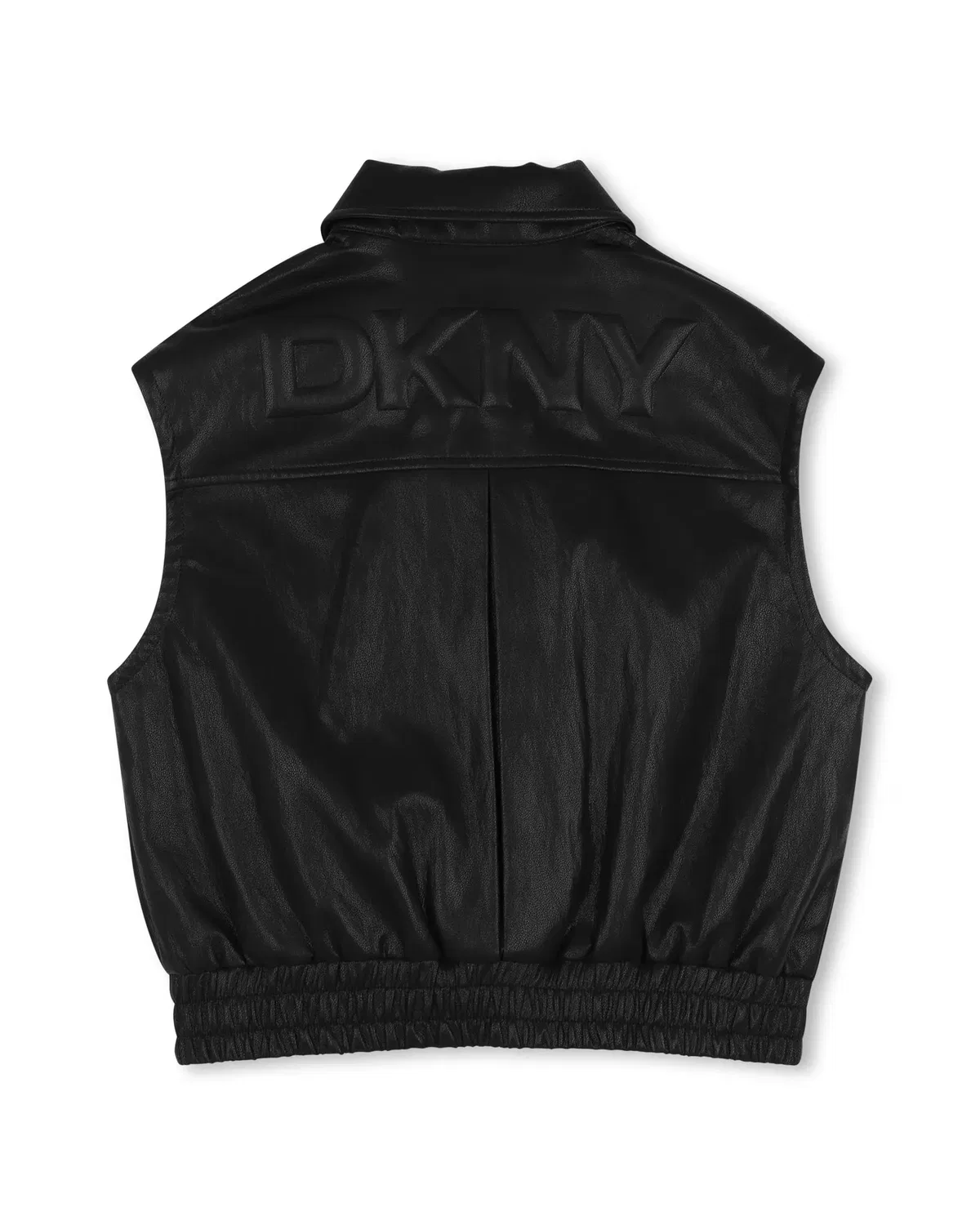 Детская куртка для девочек из кожзаменителя DKNY, Negro — фото 3