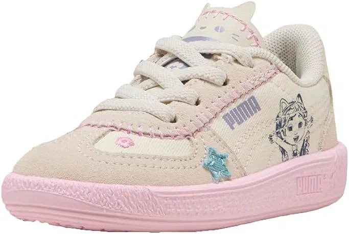 Детские кроссовки для девочек с принтом Palermo PUMA, Beige — фото 2