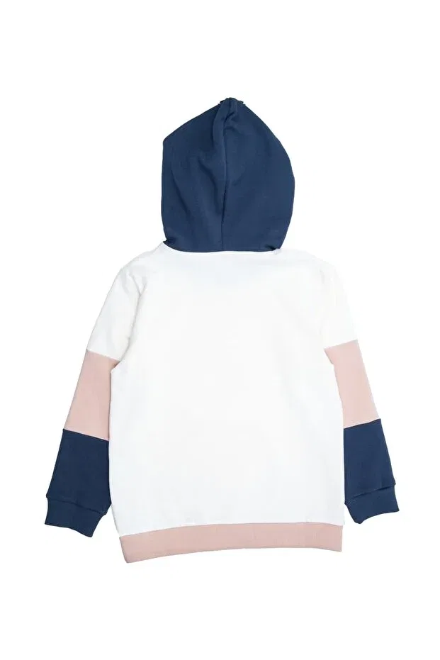 Детские свитшот с капюшоном из органического хлопка Organic 3-color hooded winter unisex children's sweatshirt Ozmoz By Mukadder Özden, Multicolor — фото 3