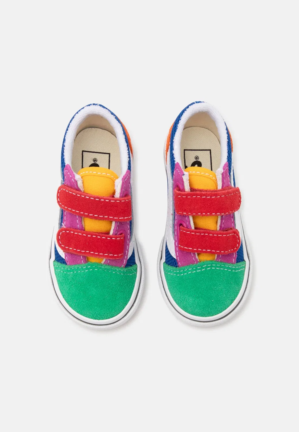 Олдскульные унисекс скейтбордистские кроссовки Vans, Blue/Multi-Coloured — фото 4