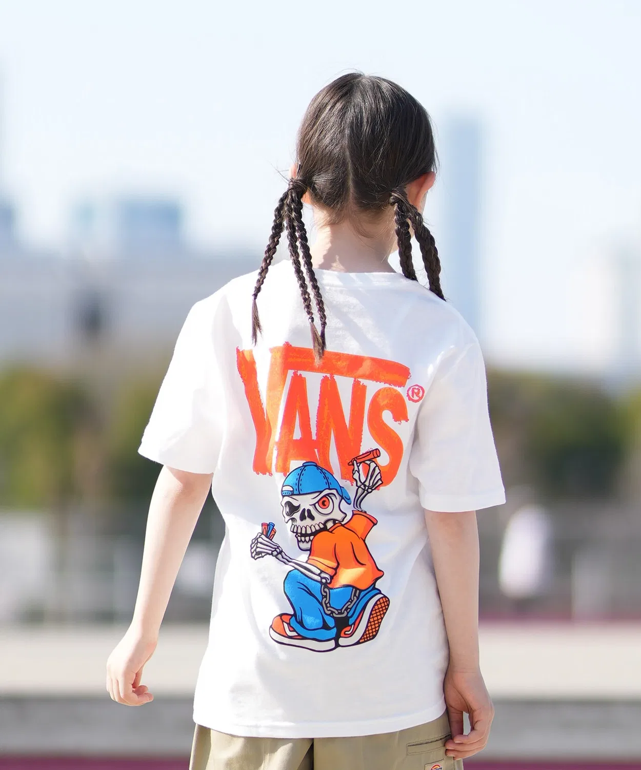 Детская футболка с принтом VANS, Белый