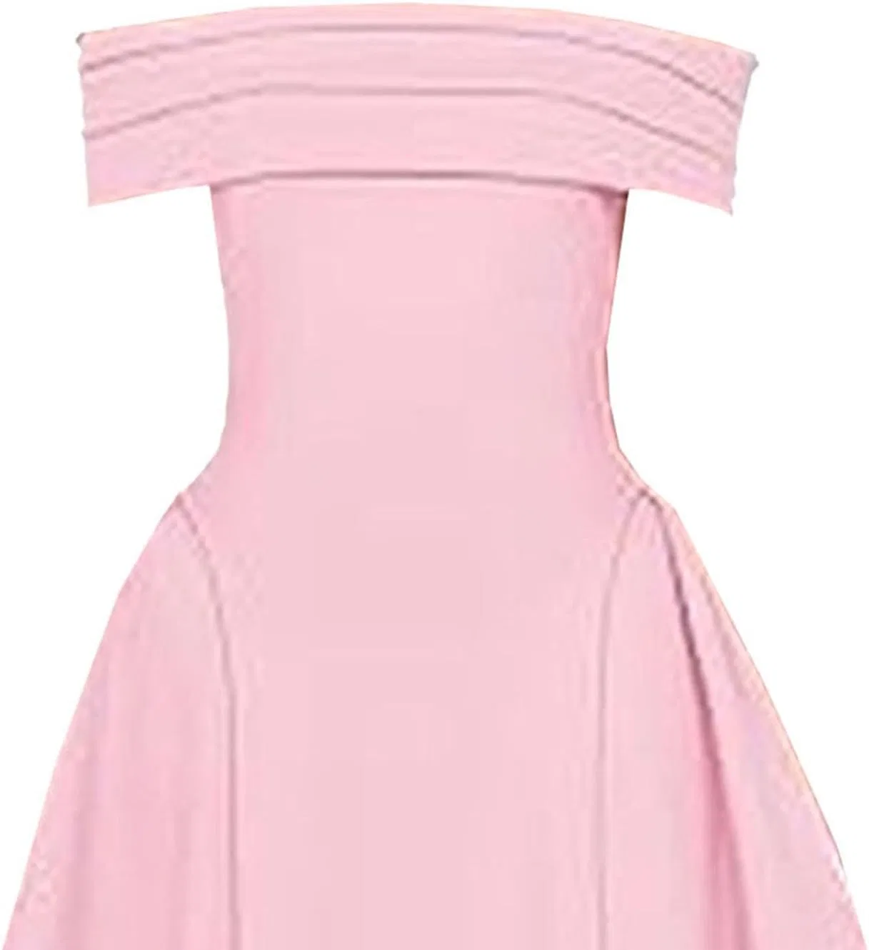 Женское элегантное платье с открытыми плечами, Pink — фото 4