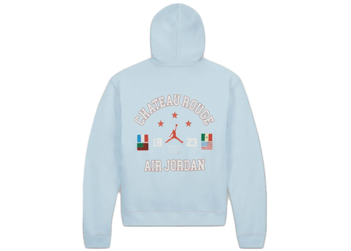 Мужская худи с принтом Jordan x Maison Chateau Rouge Hoodie Blue — фото 2