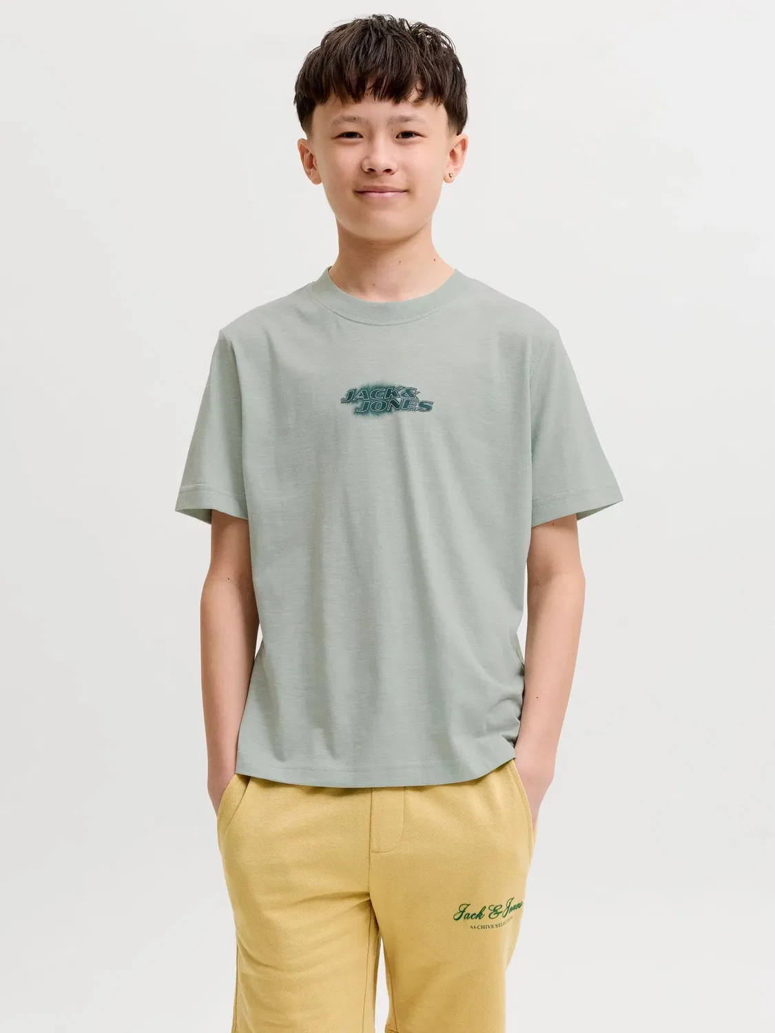Комплект футболок с принтом Omphalodes Jack & Jones Junior, синий — фото 3