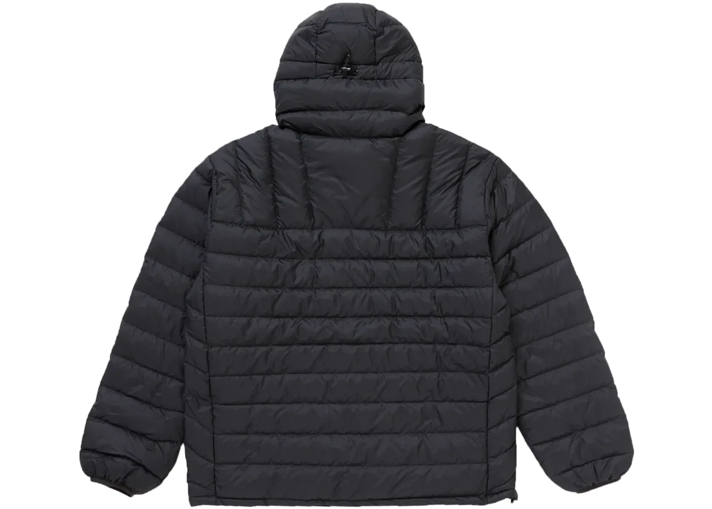 Мужской пуховый полузастегнутый пуловер с капюшоном Supreme Pullover (FW24) Black — фото 2