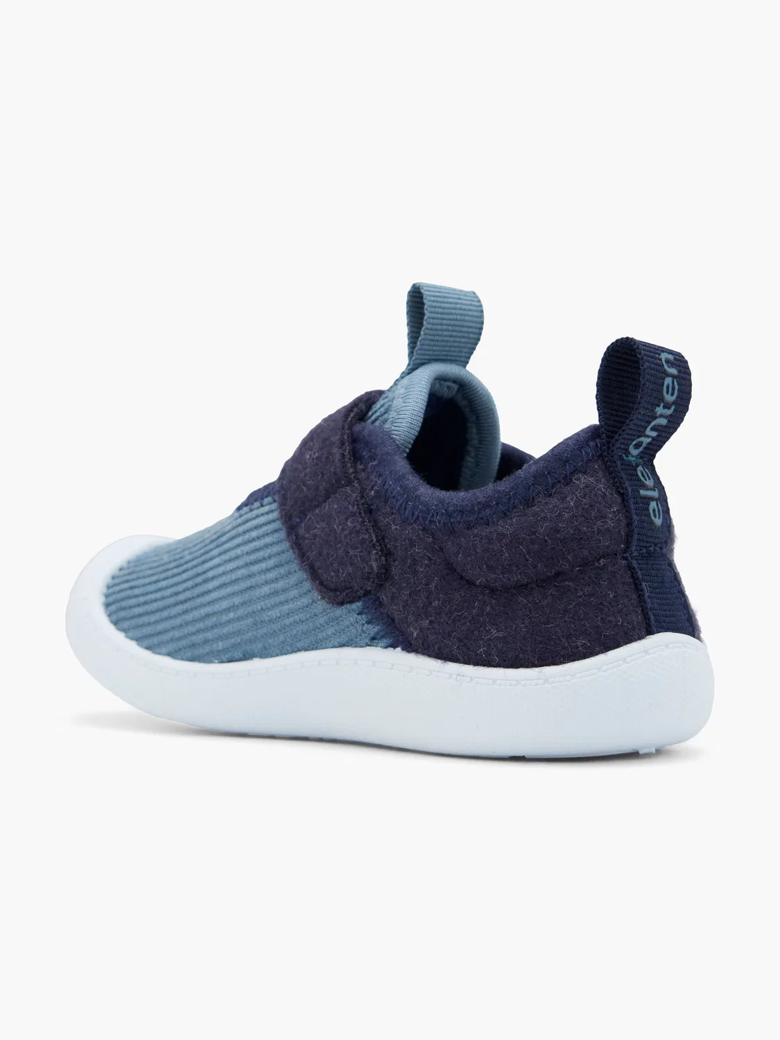 Детские закрытые тапочки на липучке Elefanten, синий — фото 3