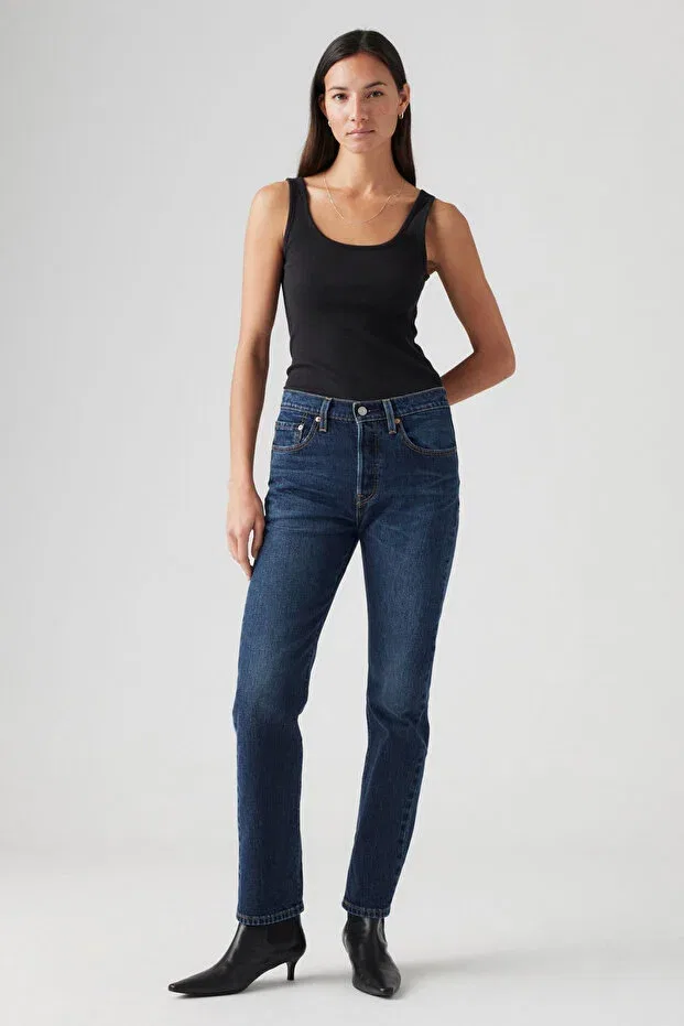 Женские джинсы прямые скинни Levi'S, Dark Blue
