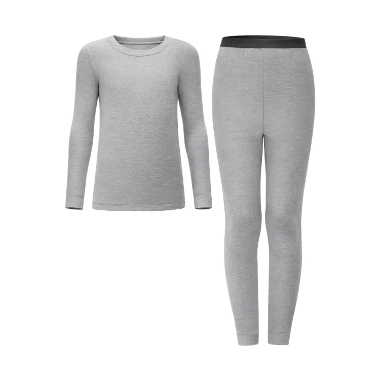 Детский комплект нижнего белья с круглым вырезом BANANA IN, Medium Heather Gray