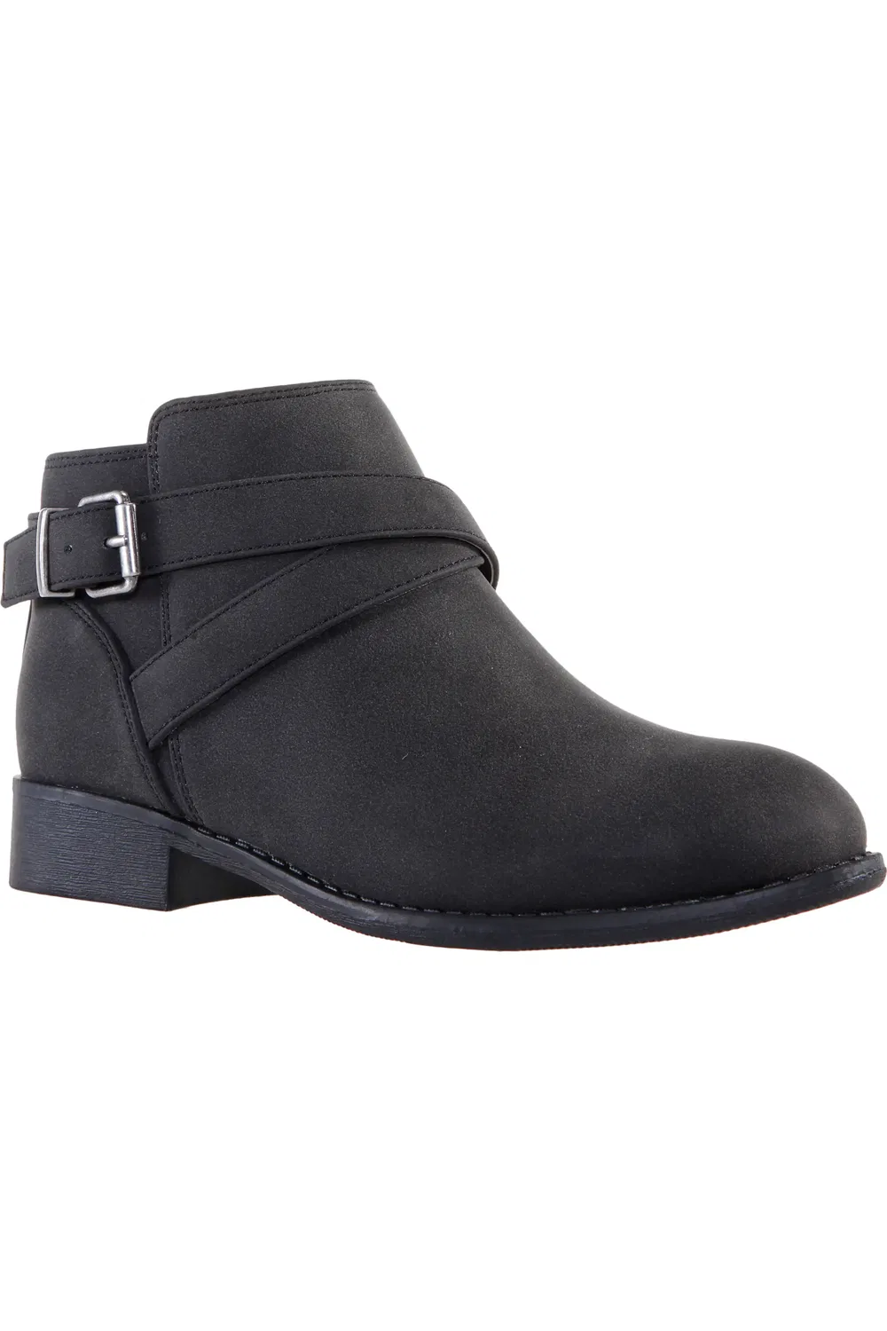 Детские ботинки с пряжкой на подъеме Talori Nina, Black Suede