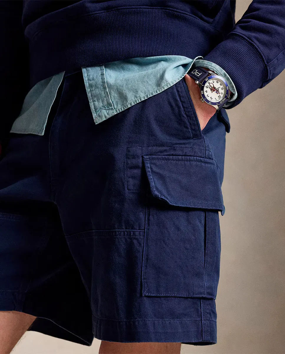 Мужские шорты карго из саржи Gellar Polo Ralph Lauren, Azul Marino — фото 4
