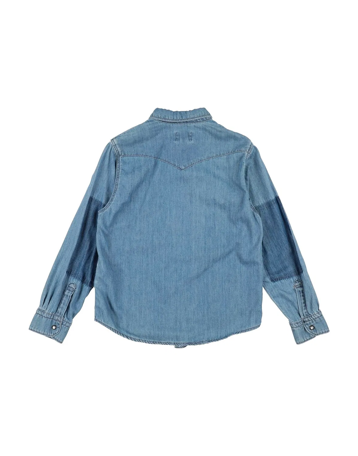 Детская джинсовая рубашка с вышитым логотипом Bellerose, синий — фото 2