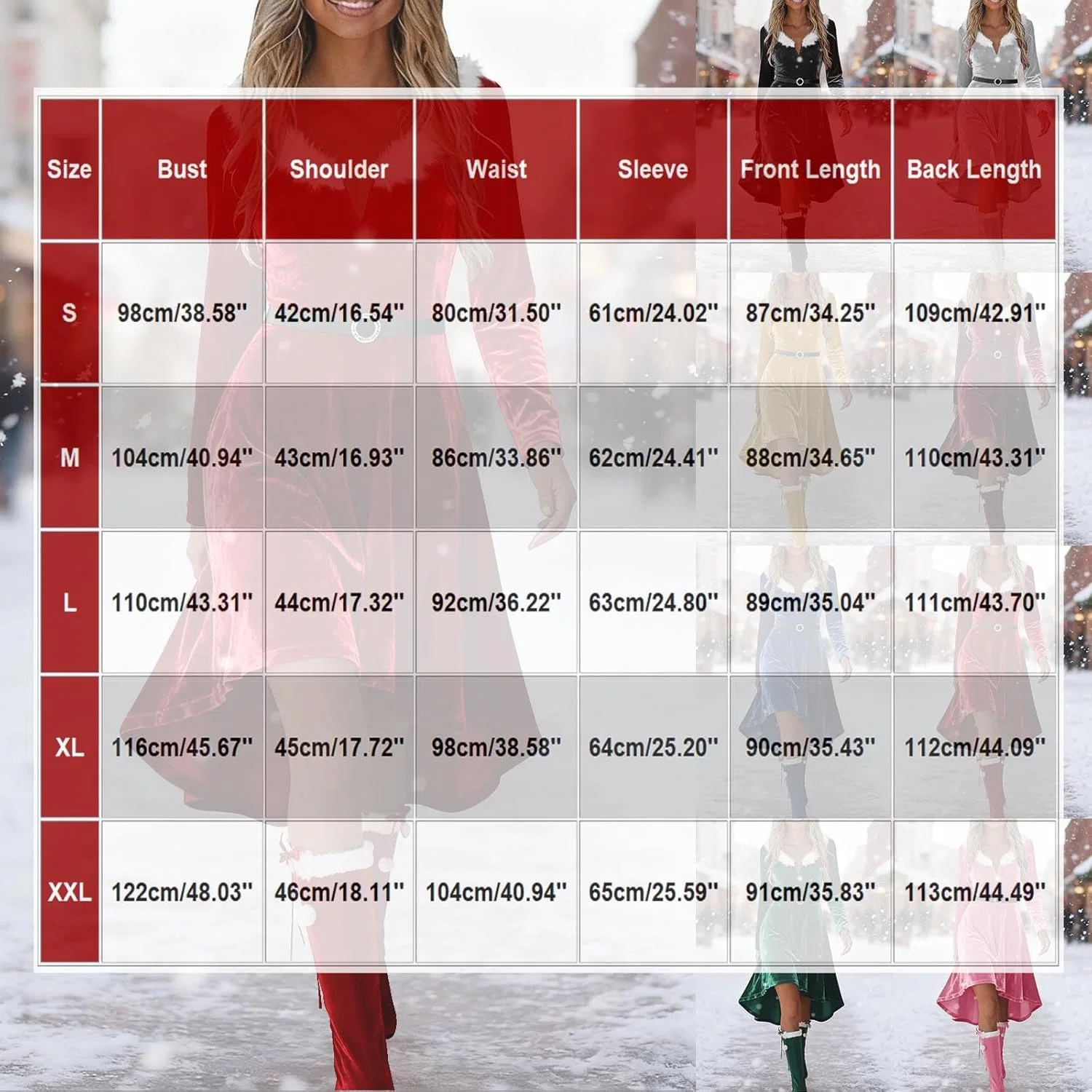Женское винтажное вельветовое платье с поясом, Red — фото 3