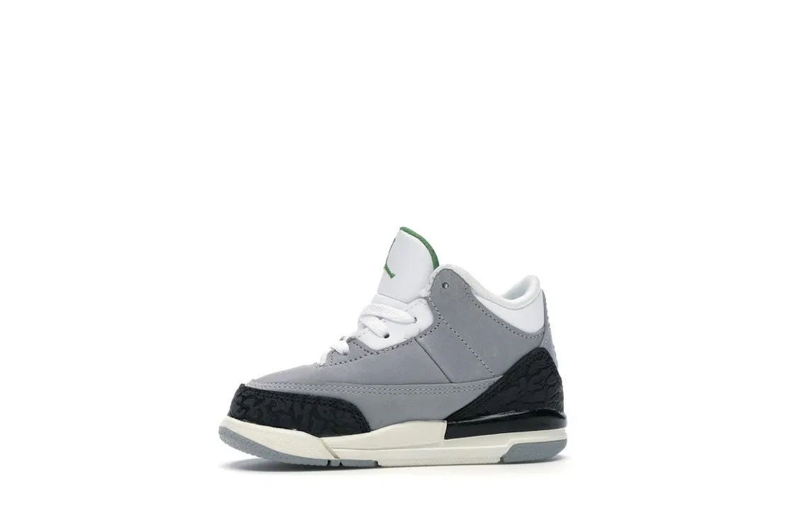 Детские кроссовки Lifestyle Jordan 3 Retro, Chlorophyll Black White — фото 3