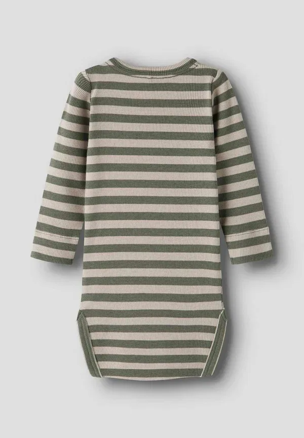 Боди с длинным рукавом Nbnbanio ls body Name It, Dusty Olive, оливковый — фото 3