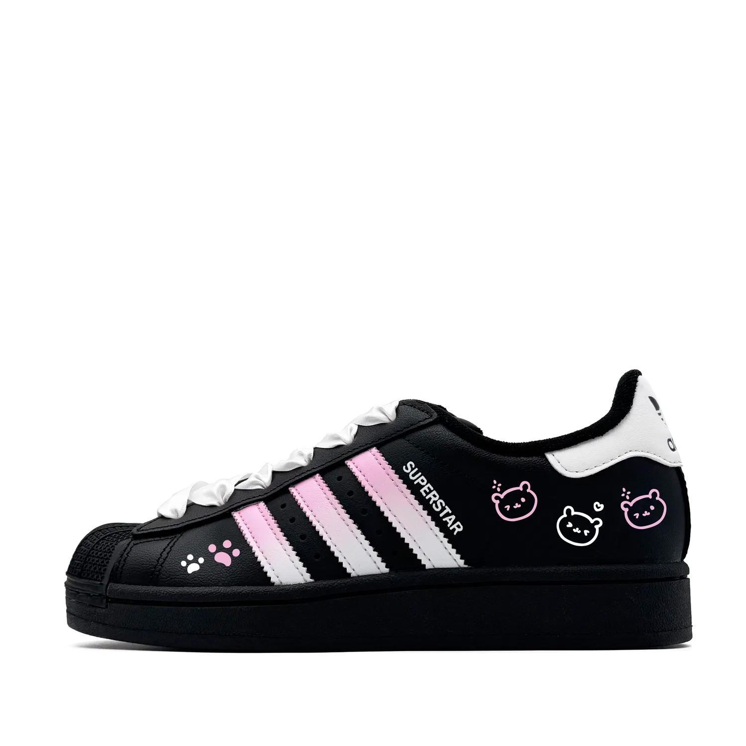 Детские кроссовки для скейтбординга кожаные Adidas Originals Superstar 2, Black