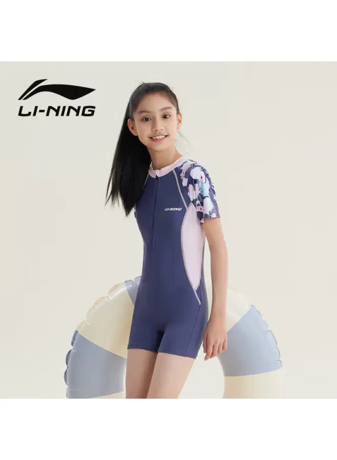 Купальник спортивный для плавания Li-Ning, серо-синий
