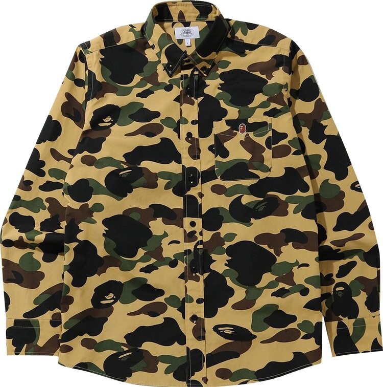 

Рубашка BAPE 1st Camo Button Down Shirt 'Yellow', желтый
