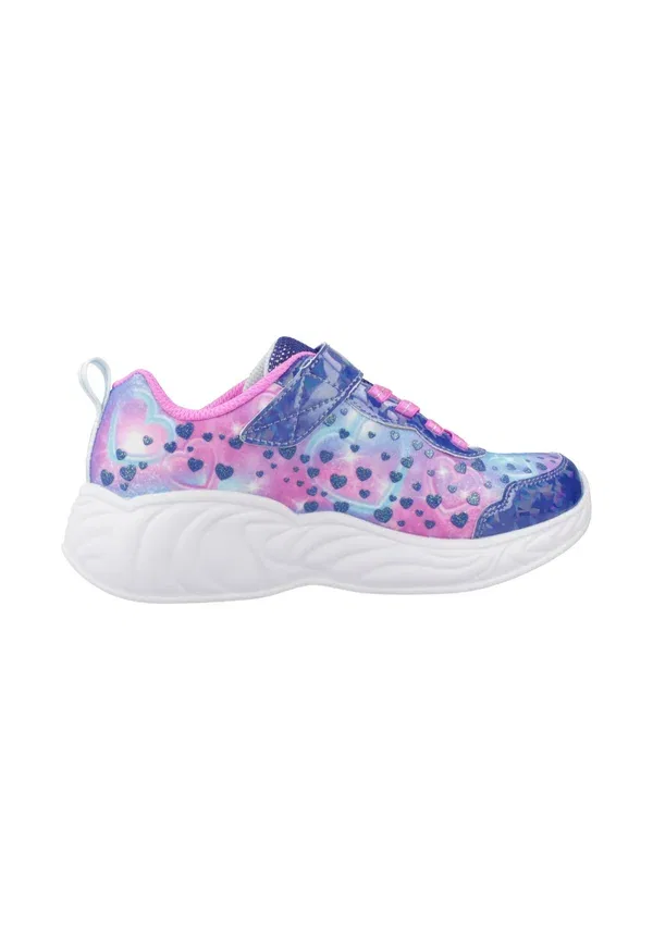 Кроссовки на шнуровке Unicorn dreams Skechers темно-синий Sparkle Mesh/Multi Trim — фото 4